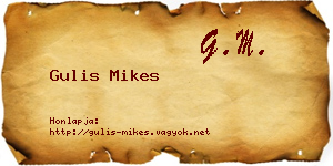 Gulis Mikes névjegykártya
